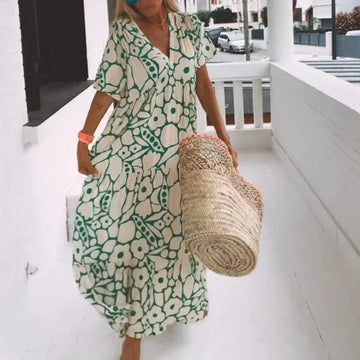 SamFloral Print Maxi Dress