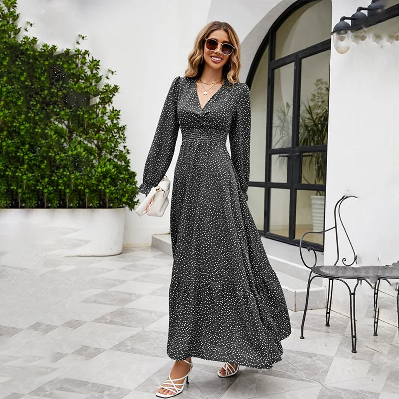 Adele Polka Dot Maxi Dress