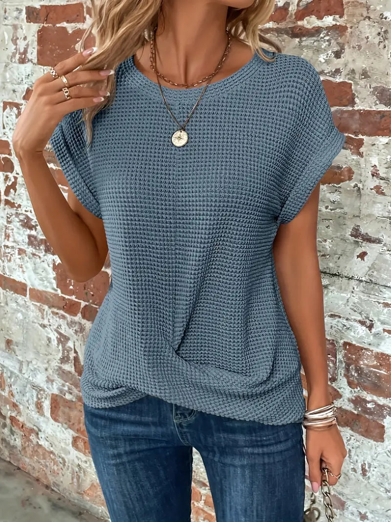 Madeline Knitted Short Sleeve Top